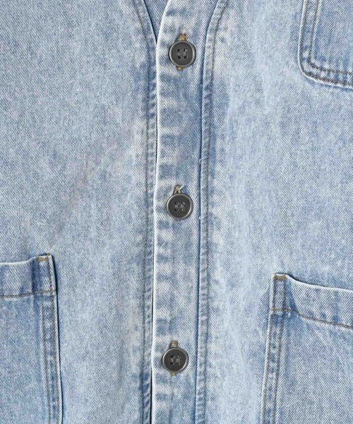 JEANASIS(ジーナシス)の「サスティナブルノーカラーデニムジャケット/271579(デニムジャケット・レディース・ブルー/ブラック・FREE)」の12枚目の写真