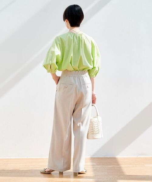 green label relaxing（グリーンレーベルリラクシング）の「【WEB限定】［ XS /H148-155㎝］ハイウエスト パンツ（その他パンツ・レディース・ネイビー/ナチュラル/ケリー・XS）」の5枚目の写真