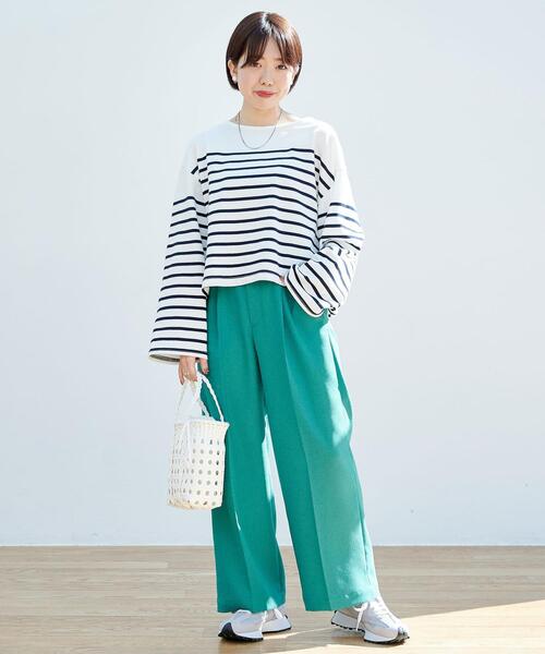 green label relaxing（グリーンレーベルリラクシング）の「【WEB限定】［ XS /H148-155㎝］ハイウエスト パンツ（その他パンツ・レディース・ネイビー/ナチュラル/ケリー・XS）」の10枚目の写真