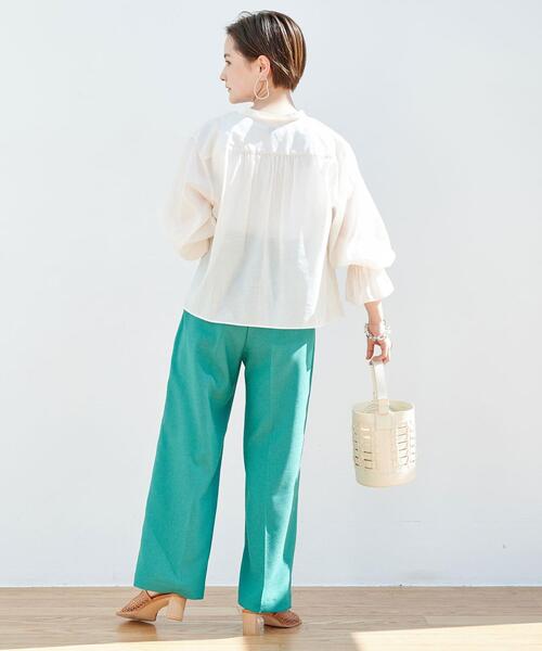 green label relaxing（グリーンレーベルリラクシング）の「【WEB限定】［ XS /H148-155㎝］ハイウエスト パンツ（その他パンツ・レディース・ネイビー/ナチュラル/ケリー・XS）」の12枚目の写真