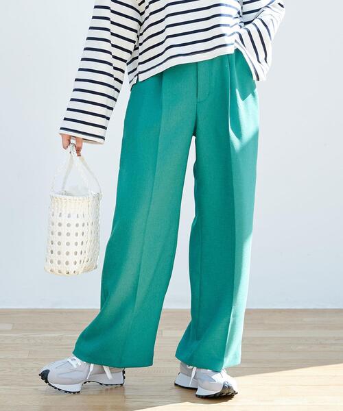 green label relaxing（グリーンレーベルリラクシング）の「【WEB限定】［ XS /H148-155㎝］ハイウエスト パンツ（その他パンツ・レディース・ネイビー/ナチュラル/ケリー・XS）」の13枚目の写真