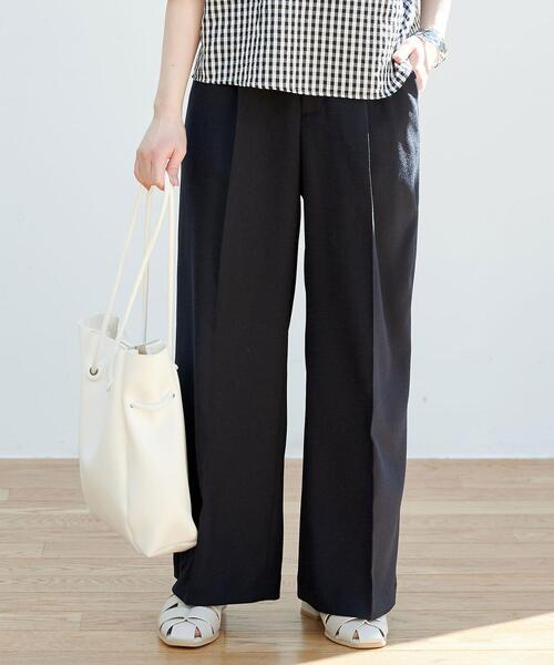 green label relaxing（グリーンレーベルリラクシング）の「【WEB限定】［ XS /H148-155㎝］ハイウエスト パンツ（その他パンツ・レディース・ネイビー/ナチュラル/ケリー・XS）」の3枚目の写真