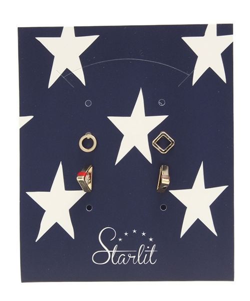 OUTLET（アウトレット）の「【Ciaopanic】立体刺繍ピアス（ピアス（両耳用）・レディース・ブルー/ゴールド/イエロー・FREE）」の3枚目の写真