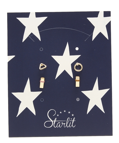 OUTLET（アウトレット）の「【Ciaopanic】立体刺繍ピアス（ピアス（両耳用）・レディース・ブルー/ゴールド/イエロー・FREE）」の2枚目の写真