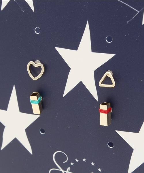 OUTLET（アウトレット）の「【Ciaopanic】立体刺繍ピアス（ピアス（両耳用）・レディース・ブルー/ゴールド/イエロー・FREE）」の6枚目の写真