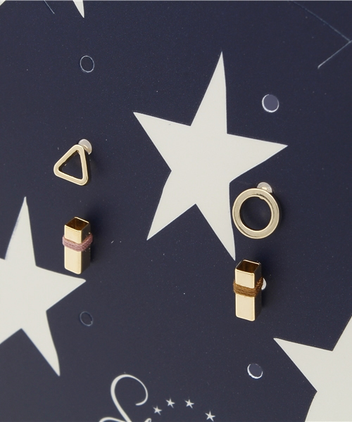OUTLET（アウトレット）の「【Ciaopanic】立体刺繍ピアス（ピアス（両耳用）・レディース・ブルー/ゴールド/イエロー・FREE）」の8枚目の写真
