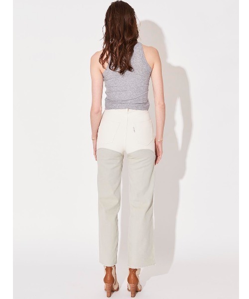ALEXIA STAM（アリシアスタン）の「Contrast Color Wide Pants/コントラストカラーワイドパンツ（その他パンツ・レディース・ベージュ/アイボリー・S/M/XS）」の4枚目の写真