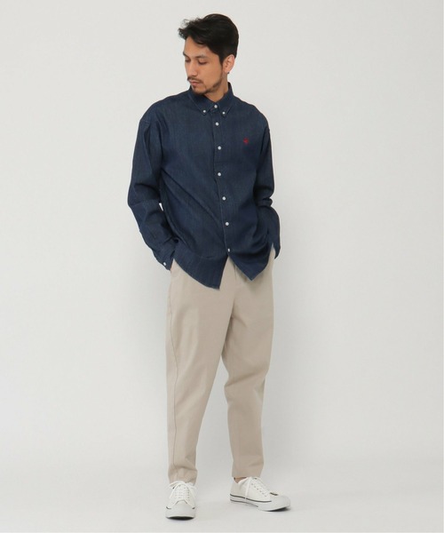 ikka(イッカ)の「ツイルワイドテーパードパンツ(その他パンツ・メンズ・チャコールグレー/ベージュ・S/M/L)」の16枚目の写真