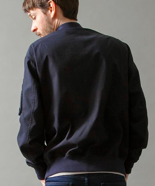 BEAUTY&YOUTH UNITED ARROWS(ビューティーアンドユースユナイテッドアローズ)の「BY ∴ 80/2 ギャバ MA-1(lksm)◆(ミリタリージャケット・メンズ・ナチュラル/ネイビー・SMALL/LARGE/X-LARGE/MEDIUM)」の11枚目の写真