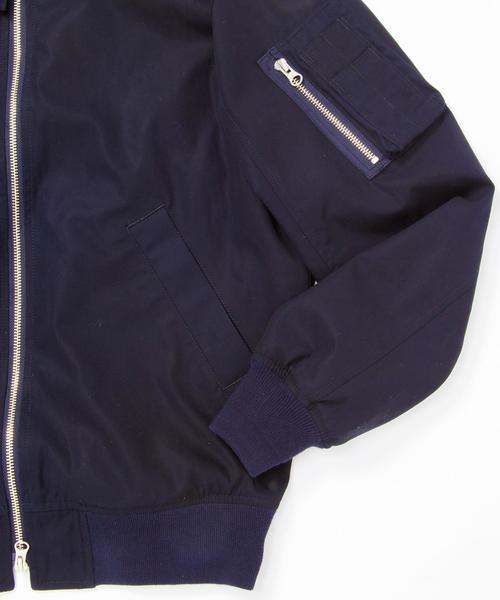 BEAUTY&YOUTH UNITED ARROWS(ビューティーアンドユースユナイテッドアローズ)の「BY ∴ 80/2 ギャバ MA-1(lksm)◆(ミリタリージャケット・メンズ・ナチュラル/ネイビー・SMALL/LARGE/X-LARGE/MEDIUM)」の4枚目の写真