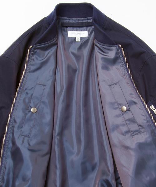 BEAUTY&YOUTH UNITED ARROWS(ビューティーアンドユースユナイテッドアローズ)の「BY ∴ 80/2 ギャバ MA-1(lksm)◆(ミリタリージャケット・メンズ・ナチュラル/ネイビー・SMALL/LARGE/X-LARGE/MEDIUM)」の6枚目の写真