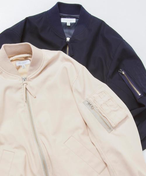 BEAUTY&YOUTH UNITED ARROWS(ビューティーアンドユースユナイテッドアローズ)の「BY ∴ 80/2 ギャバ MA-1(lksm)◆(ミリタリージャケット・メンズ・ナチュラル/ネイビー・SMALL/LARGE/X-LARGE/MEDIUM)」の7枚目の写真