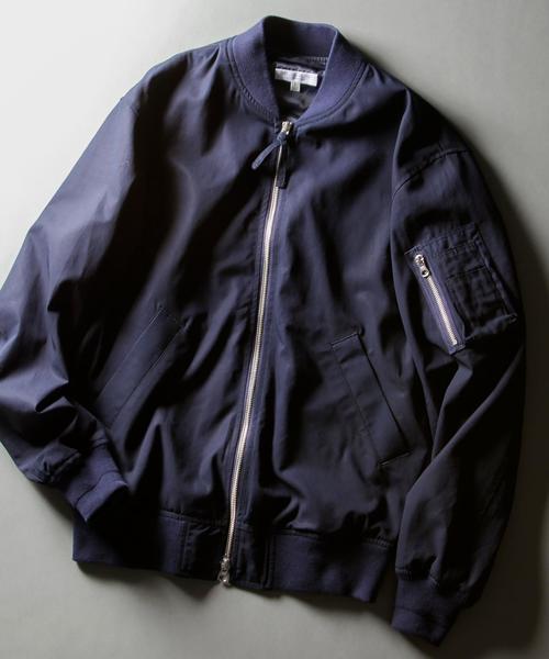 BEAUTY&YOUTH UNITED ARROWS(ビューティーアンドユースユナイテッドアローズ)の「BY ∴ 80/2 ギャバ MA-1(lksm)◆(ミリタリージャケット・メンズ・ナチュラル/ネイビー・SMALL/LARGE/X-LARGE/MEDIUM)」の8枚目の写真