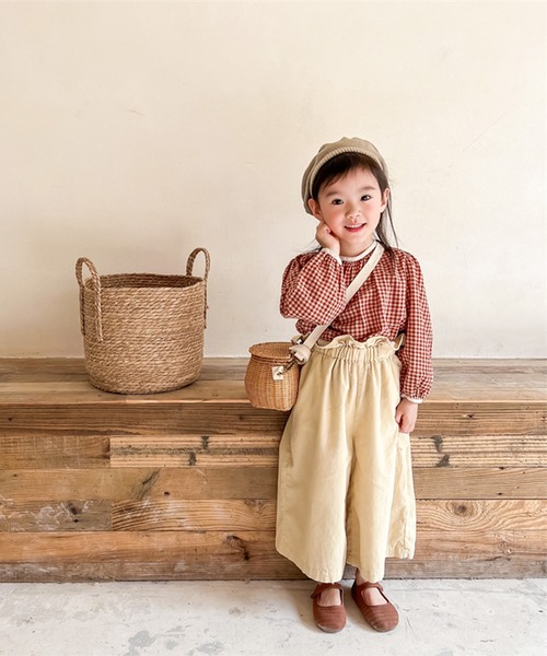aimoha（アイモハ）の「aimoha-KIDS- ギンガムチェックガーリーブラウス（シャツ/ブラウス・キッズ・ブラウン/レッド・90/130/100/110/120/80）」の10枚目の写真