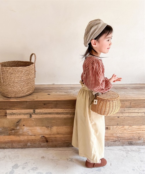 aimoha（アイモハ）の「aimoha-KIDS- ギンガムチェックガーリーブラウス（シャツ/ブラウス・キッズ・ブラウン/レッド・90/130/100/110/120/80）」の12枚目の写真