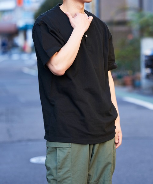 Printstar(プリントスター)の「【Printstar】5.6オンス CHN ヘビーウェイトヘンリーネックTシャツ ※00104(Tシャツ/カットソー・メンズ・ブラック/ホワイト・S/XL/L/M)」の12枚目の写真