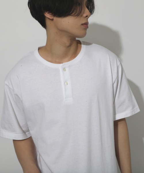 Printstar(プリントスター)の「【Printstar】5.6オンス CHN ヘビーウェイトヘンリーネックTシャツ ※00104(Tシャツ/カットソー・メンズ・ブラック/ホワイト・S/XL/L/M)」の4枚目の写真