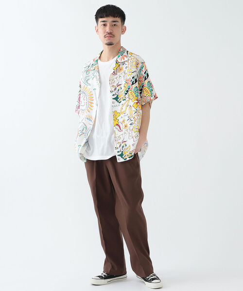 BEAMS ビームス 別注 雷門 クレイジー アロハシャツ 白 M M*S様 BEAMS ビームス 別注 雷門 クレイジー アロハシャツ 白 XL