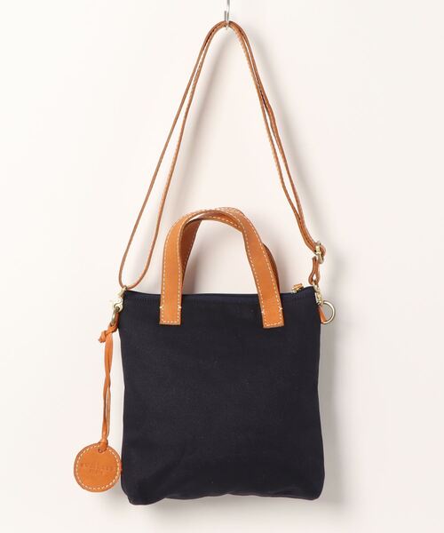 zucchero filato（ズッケロフィラート）の「【zucchero filato/ズッケロフィラート】キャンバス×カウレザー2wayハンドバッグ（ハンドバッグ・レディース・ネイビー/カーキ/グレー・FREE）」の7枚目の写真