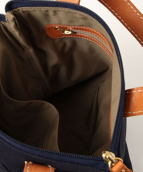 zucchero filato（ズッケロフィラート）の「【zucchero filato/ズッケロフィラート】キャンバス×カウレザー2wayハンドバッグ（ハンドバッグ・レディース・ネイビー/カーキ/グレー・FREE）」の5枚目の写真