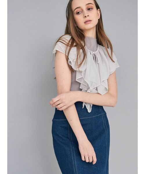 MERCURYDUO(マーキュリーデュオ)の「ストレッチデニムマーメイドスカート(スカート・レディース・インディゴブルー・SMALL/MEDIUM)」の11枚目の写真