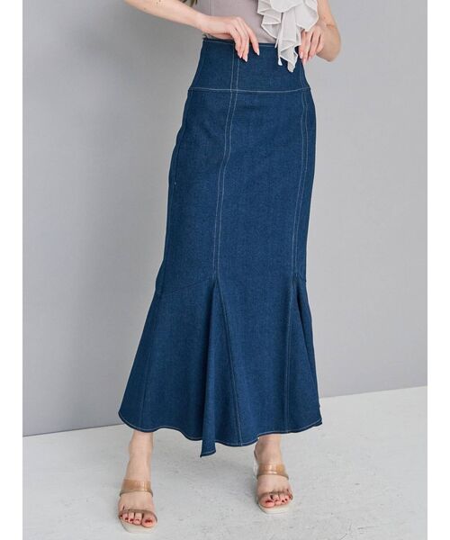 MERCURYDUO(マーキュリーデュオ)の「ストレッチデニムマーメイドスカート(スカート・レディース・インディゴブルー・SMALL/MEDIUM)」の4枚目の写真