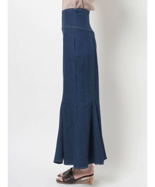 MERCURYDUO(マーキュリーデュオ)の「ストレッチデニムマーメイドスカート(スカート・レディース・インディゴブルー・SMALL/MEDIUM)」の10枚目の写真