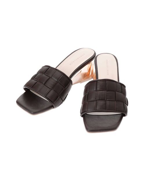 MERCURYDUO(マーキュリーデュオ)の「クリアヒール編み込みサンダル(サンダル・レディース・ブラウン/アイボリー・38/36)」の8枚目の写真