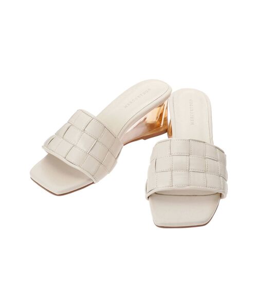 MERCURYDUO(マーキュリーデュオ)の「クリアヒール編み込みサンダル(サンダル・レディース・ブラウン/アイボリー・38/36)」の9枚目の写真