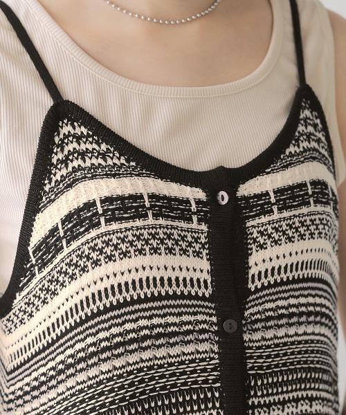 Bab（バブ）の「ミックスジャガードキャミワンピース（ワンピース・レディース・ブラック/ベージュ/アイボリー・M）」の21枚目の写真