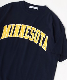 Lazar 別注 College Logo Tee/オーバーサイズ カレッジロゴ 半袖Tシャツ/レディース メンズ