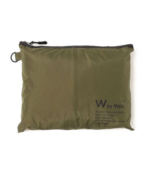 Wpc.(ダブリュピーシー)の「Wpc.:〈手洗い可能〉ユニセックスレインバイシクルモッズコート◇(レインコート/ポンチョ・レディース・ベージュ系/オリーブ・ONE SIZE)」の3枚目の写真