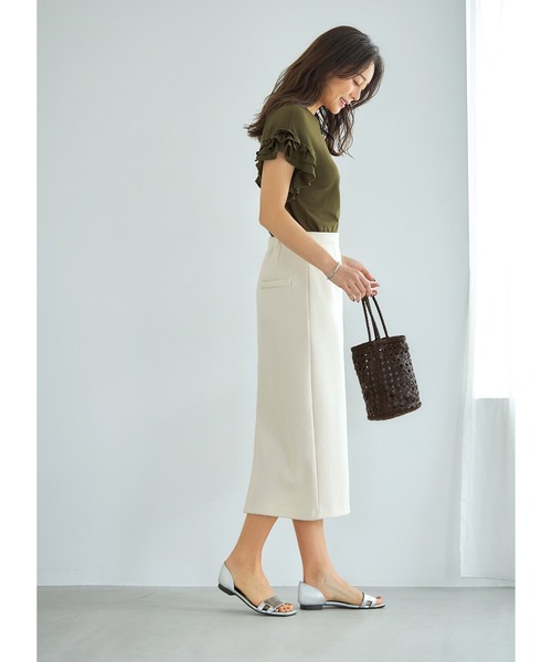 STYLE DELI(スタイルデリ)の「ストレッチ鹿の子ペンシルスカート(スカート・レディース・ブラック/アイボリー/ブラウン系その他・SMALL/MEDIUM)」の8枚目の写真