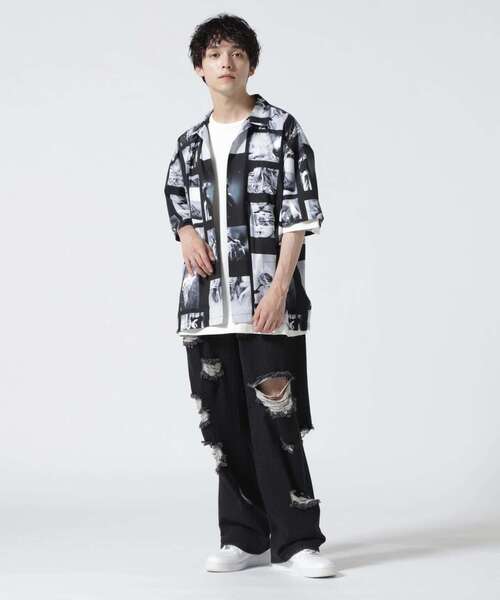 A4A(エーフォーエー)の「A4A/エーフォーエー/PHOTO s/s Shirts/フォトショートスリーブバック(シャツ/ブラウス・レディース・ブラック・MEDIUM/LARGE)」の15枚目の写真