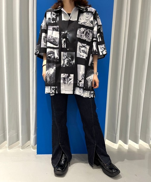 A4A(エーフォーエー)の「A4A/エーフォーエー/PHOTO s/s Shirts/フォトショートスリーブバック(シャツ/ブラウス・レディース・ブラック・MEDIUM/LARGE)」の11枚目の写真