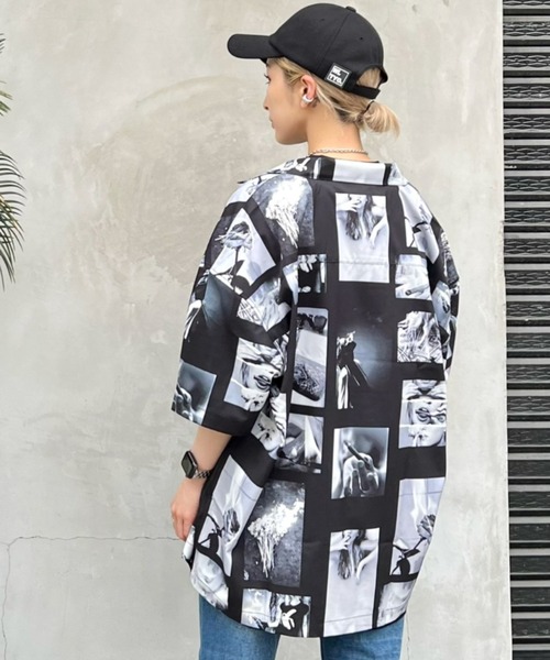 A4A(エーフォーエー)の「A4A/エーフォーエー/PHOTO s/s Shirts/フォトショートスリーブバック(シャツ/ブラウス・レディース・ブラック・MEDIUM/LARGE)」の10枚目の写真