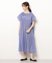Q | コットンピンタックワンピース(ワンピース)