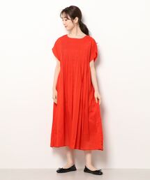 Q | コットンピンタックワンピース(ワンピース)