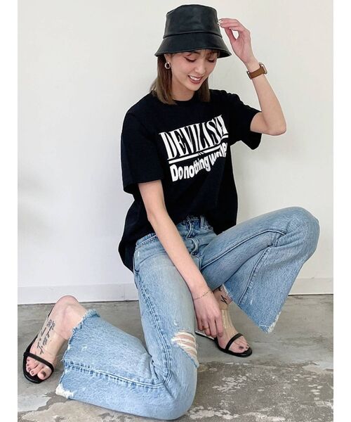 GYDA(ジェイダ)の「DEVILISH BIG Tシャツ(Tシャツ/カットソー・レディース・ブラック/オフホワイト/その他1・FREE)」の8枚目の写真