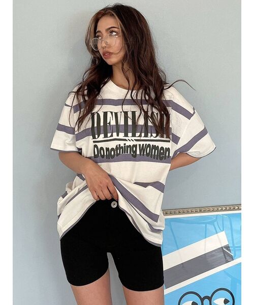 GYDA(ジェイダ)の「DEVILISH BIG Tシャツ(Tシャツ/カットソー・レディース・ブラック/オフホワイト/その他1・FREE)」の11枚目の写真