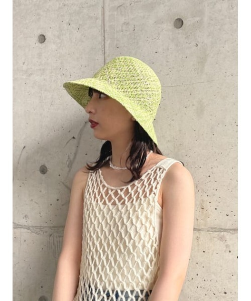 SLY（スライ）の「HANDMADE PAPER YARN MIX HAT ハンドメイド ハット（ハット・レディース・マルチ・FREE）」の9枚目の写真