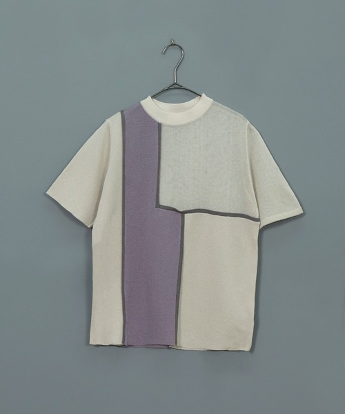 &g'aime(アンジェム)の「【&g’aime】カラーブロックニット(ニット/セーター・レディース・ブラック/アイボリー/チャコール・FREE)」の6枚目の写真