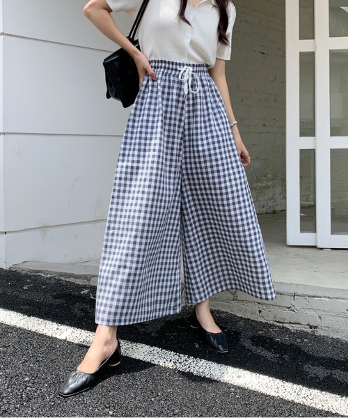 Bifrost（ビフレスト）の「チェックワイドイージーパンツ（その他パンツ・レディース・ブラック/ネイビー/オレンジ/グリーン/グレー・FREE）」の22枚目の写真