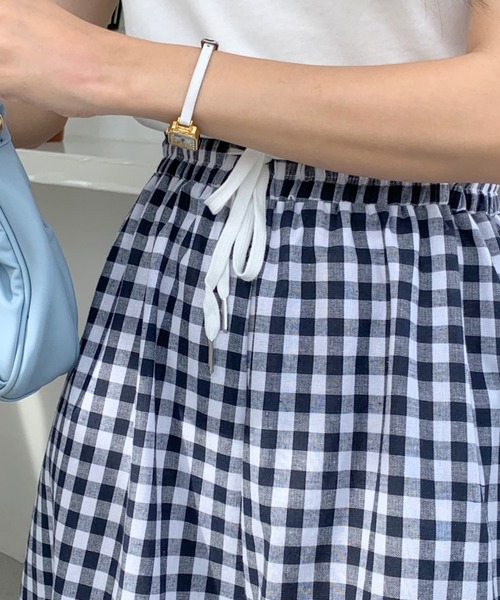 Bifrost（ビフレスト）の「チェックワイドイージーパンツ（その他パンツ・レディース・ブラック/ネイビー/オレンジ/グリーン/グレー・FREE）」の16枚目の写真