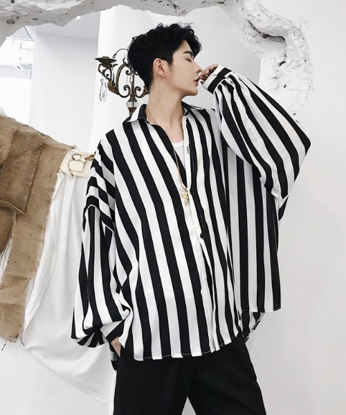 sevens(セブンズ)の「【sevens】ビッグシルエット総柄シャツ(シャツ/ブラウス・メンズ・ホワイト×ブラック・MEDIUM)」の5枚目の写真