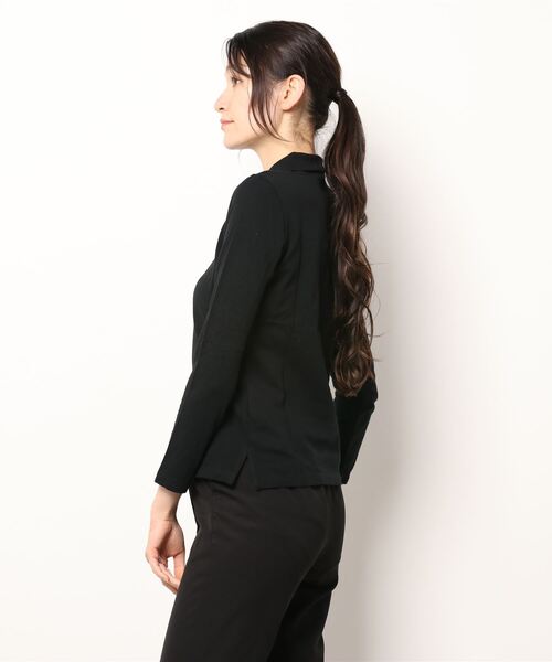 rienda suelta(リエンダスエルタ)の「/rienda suelta/BASICエンブレムR L/Sポロシャツ ゴルフウエア(ポロシャツ・レディース・ブラック/ピンク/ホワイト・SMALL/MEDIUM)」の4枚目の写真