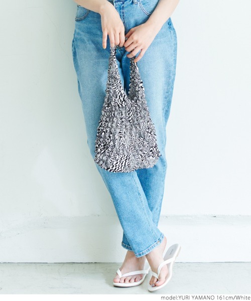 coca（coca）（コカ）の「変形チェックバッグ（トートバッグ・レディース・ホワイト/ブルー・ONE SIZE）」の7枚目の写真