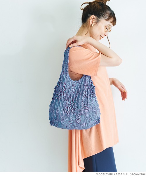 coca（coca）（コカ）の「変形チェックバッグ（トートバッグ・レディース・ホワイト/ブルー・ONE SIZE）」の14枚目の写真