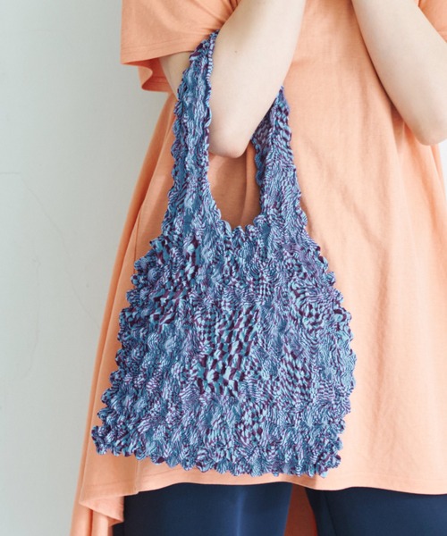 coca（coca）（コカ）の「変形チェックバッグ（トートバッグ・レディース・ホワイト/ブルー・ONE SIZE）」の10枚目の写真