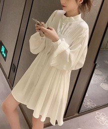 スリーブチュニックシャツワンピース